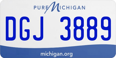 MI license plate DGJ3889