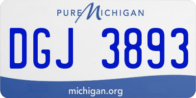 MI license plate DGJ3893
