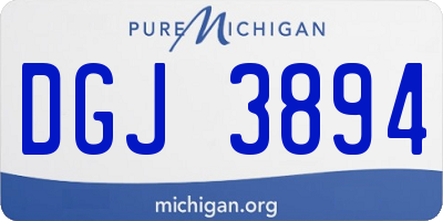 MI license plate DGJ3894