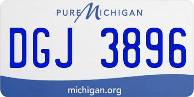 MI license plate DGJ3896