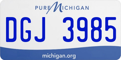 MI license plate DGJ3985
