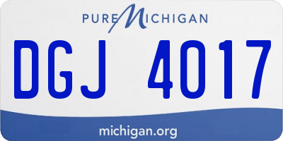 MI license plate DGJ4017