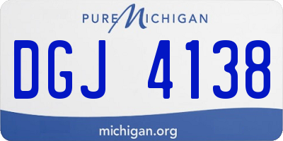 MI license plate DGJ4138
