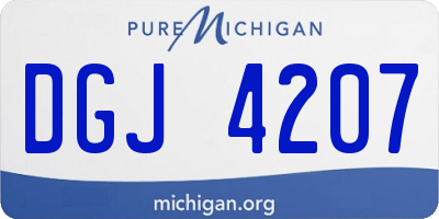 MI license plate DGJ4207