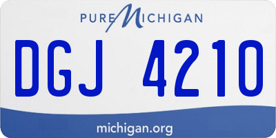MI license plate DGJ4210
