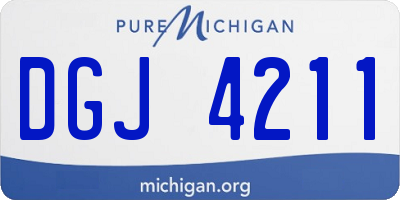 MI license plate DGJ4211