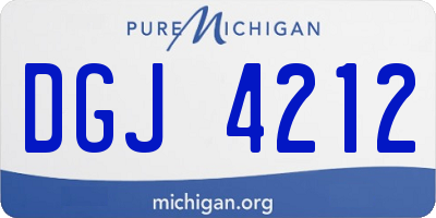 MI license plate DGJ4212