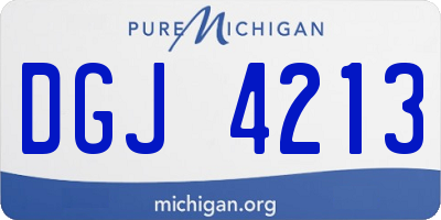 MI license plate DGJ4213