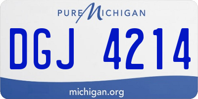 MI license plate DGJ4214