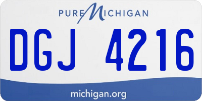 MI license plate DGJ4216