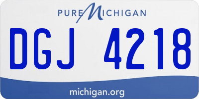 MI license plate DGJ4218