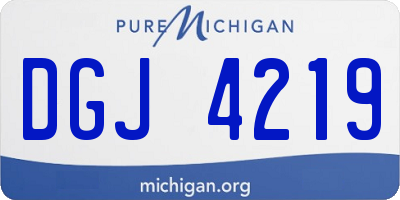 MI license plate DGJ4219