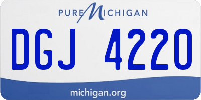 MI license plate DGJ4220
