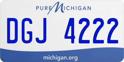 MI license plate DGJ4222