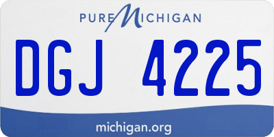 MI license plate DGJ4225