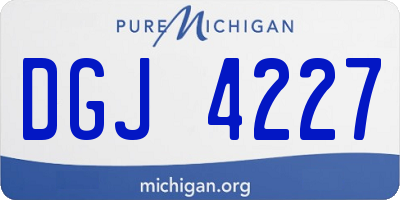 MI license plate DGJ4227