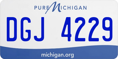 MI license plate DGJ4229