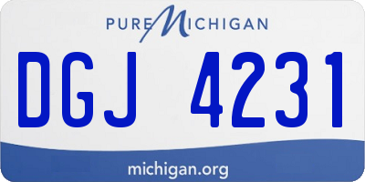 MI license plate DGJ4231