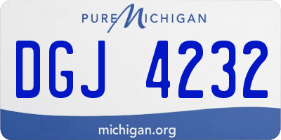 MI license plate DGJ4232