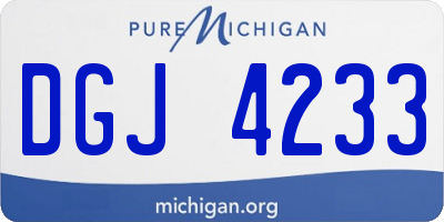 MI license plate DGJ4233