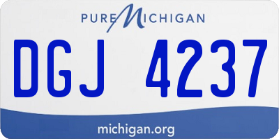 MI license plate DGJ4237