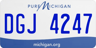 MI license plate DGJ4247