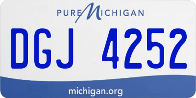 MI license plate DGJ4252