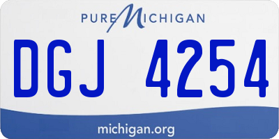 MI license plate DGJ4254