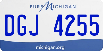 MI license plate DGJ4255