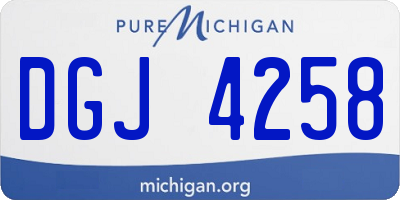 MI license plate DGJ4258