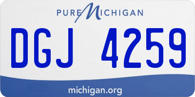 MI license plate DGJ4259