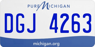 MI license plate DGJ4263