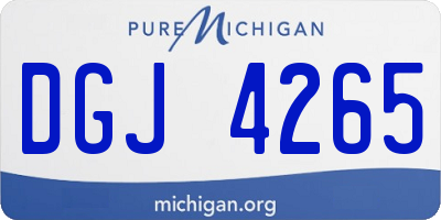 MI license plate DGJ4265