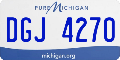 MI license plate DGJ4270