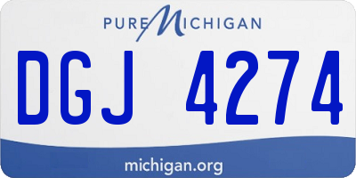MI license plate DGJ4274