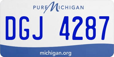 MI license plate DGJ4287