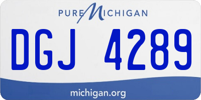 MI license plate DGJ4289