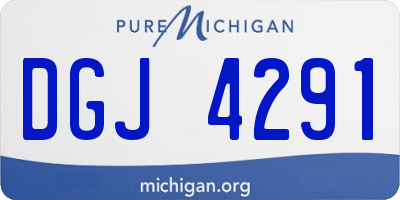 MI license plate DGJ4291
