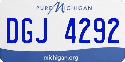 MI license plate DGJ4292