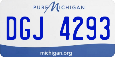 MI license plate DGJ4293
