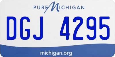 MI license plate DGJ4295