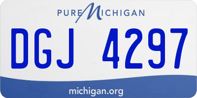 MI license plate DGJ4297