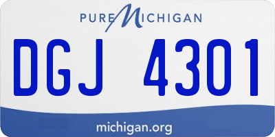 MI license plate DGJ4301