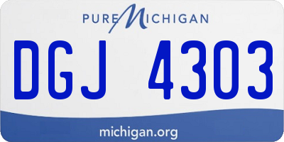 MI license plate DGJ4303