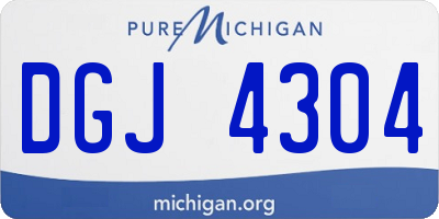 MI license plate DGJ4304