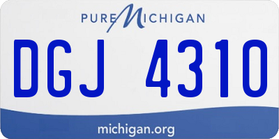 MI license plate DGJ4310