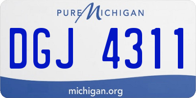 MI license plate DGJ4311