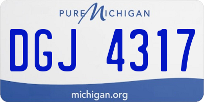 MI license plate DGJ4317