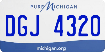 MI license plate DGJ4320