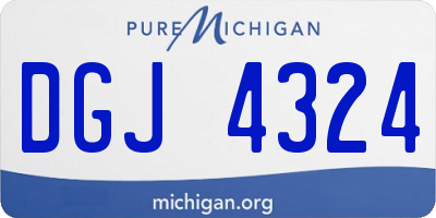 MI license plate DGJ4324
